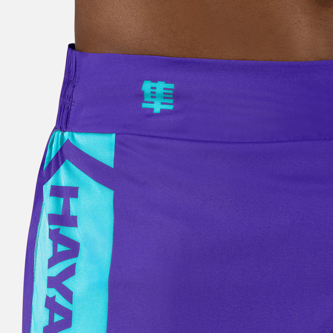 Calções de Muay Thai Hayabusa Icon – Roxo/Branco