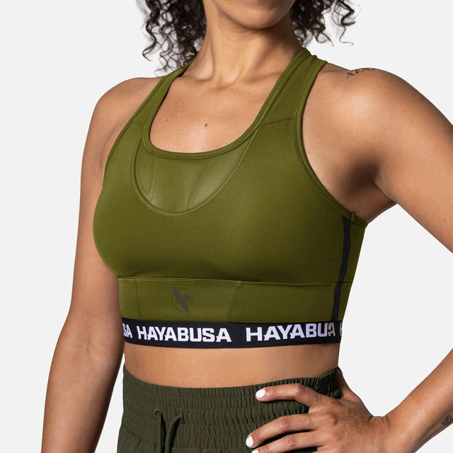 Hayabusa Sport BH Crossback til kvinder - Oliven