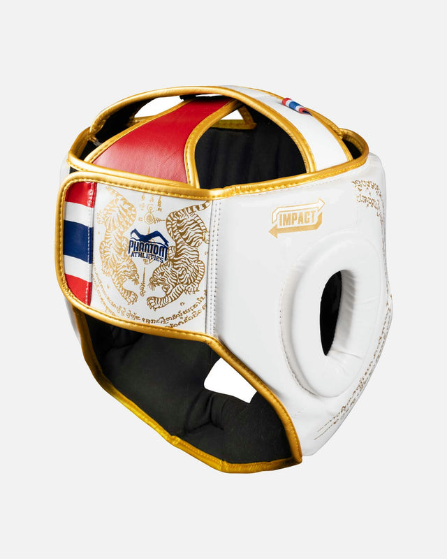 Casque de boxe Phantom Athletics Muay Thai – Blanc/Or