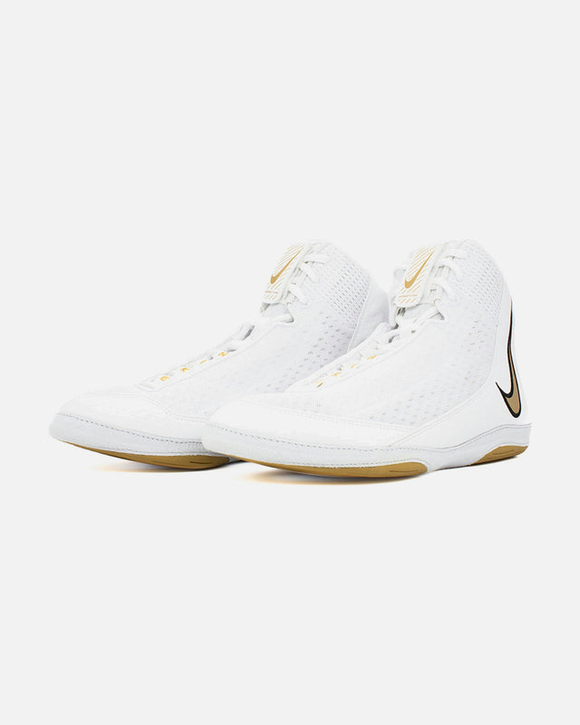 Chaussures de lutte Nike Inflict 4 – Blanc/Or