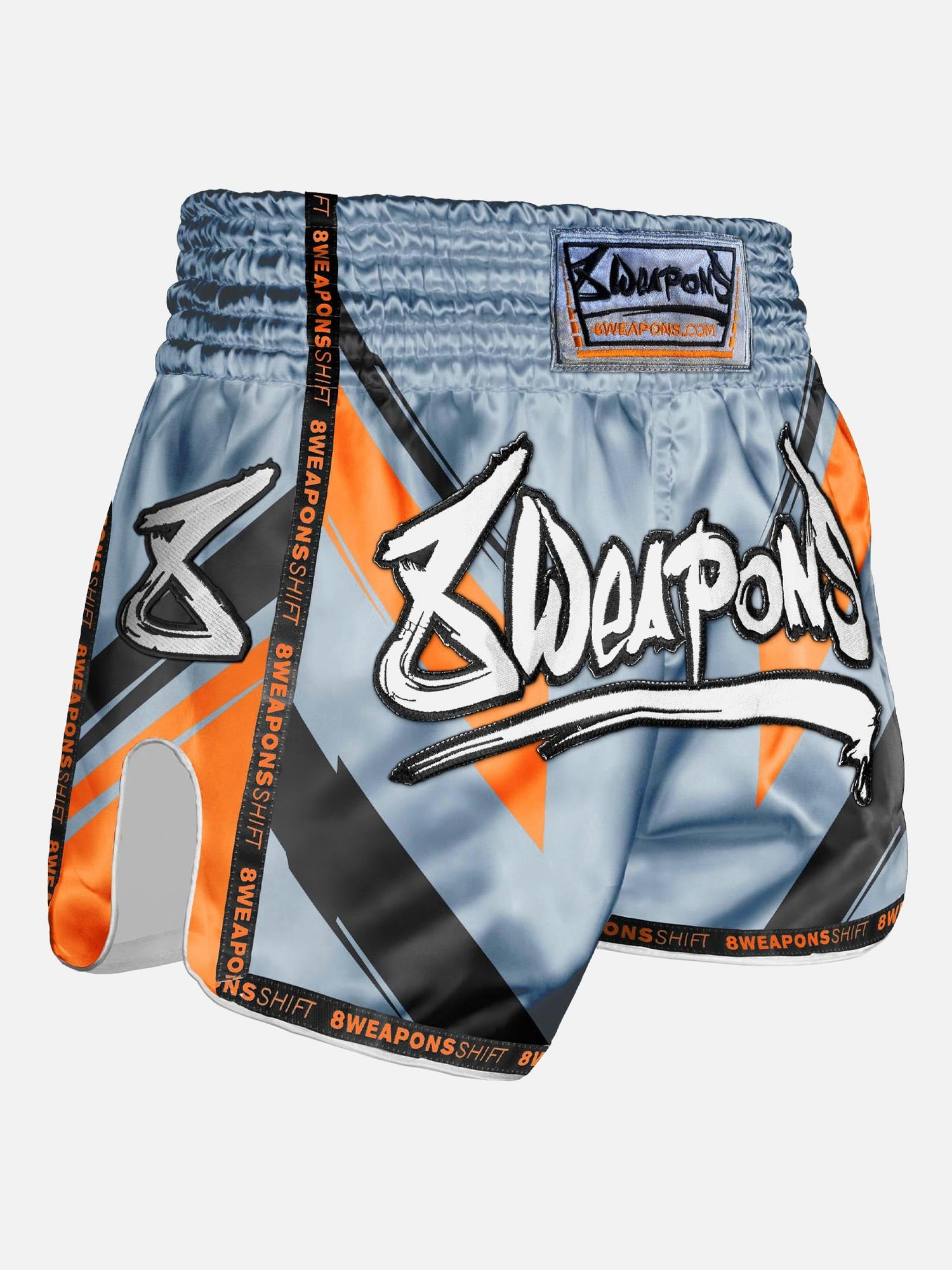 8 WEAPONS Muay Thai-shorts Shift – Isgrå/Orange