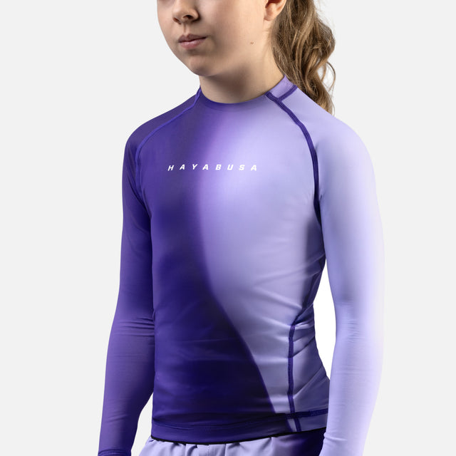 Rashguard Hayabusa Apex Nova Maniche Lunghe Bambini - Viola