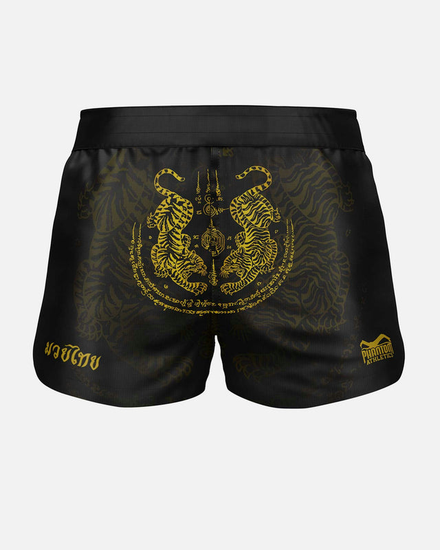 Pantaloncini Muay Thai Phantom Athletics Fusion – Bianco/Oro
