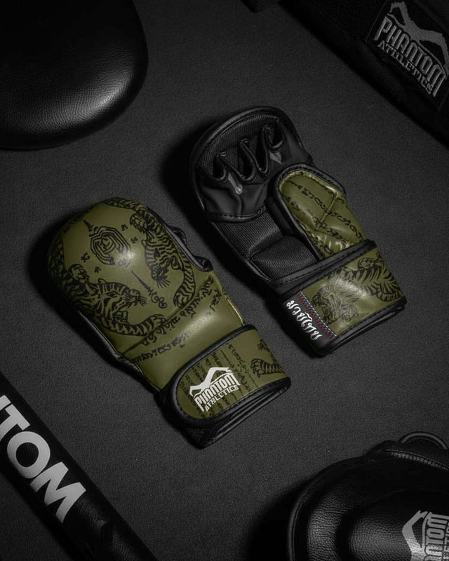 Phantom Athletics MMA Handschoenen Sparring Muay Thai - Legergroen