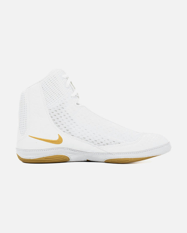 Chaussures de lutte Nike Inflict 4 – Blanc/Or