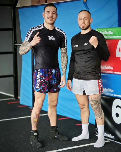 Calções de MMA Phantom Athletics Fusion Splatter – Azul