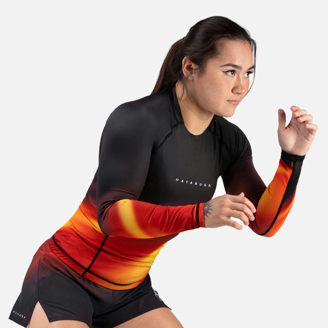 Rashguard Hayabusa Apex Nova Maniche Lunghe Donna – Arancione