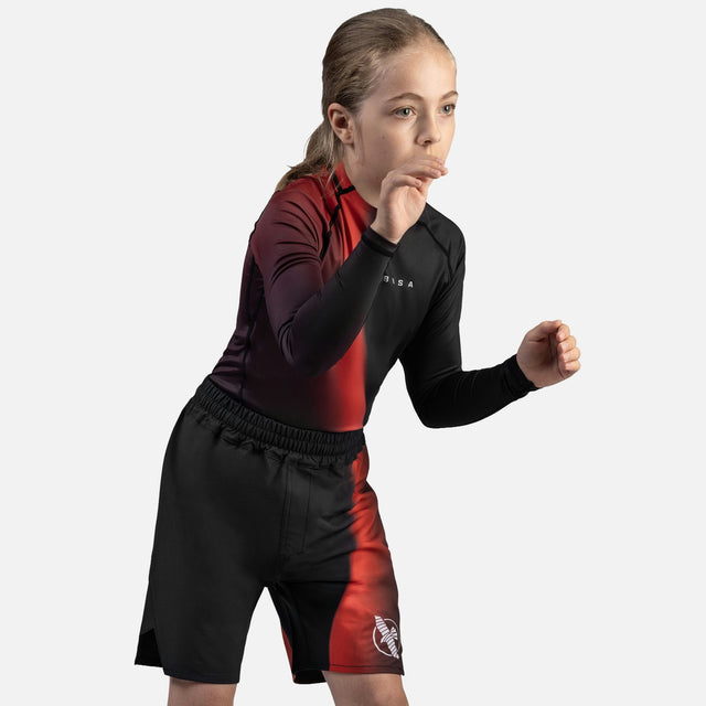 Pantaloni scurți MMA Hayabusa Apex Nova – Copii – Roșu