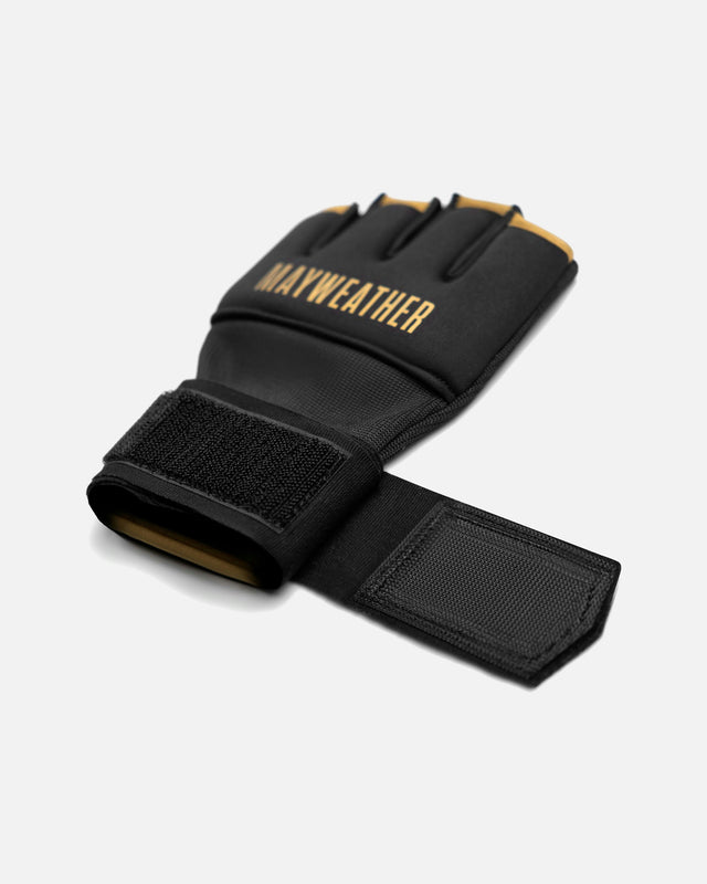 Mănuși interioare Hayabusa x Mayweather Deluxe Quick Wraps – Negru/Aur
