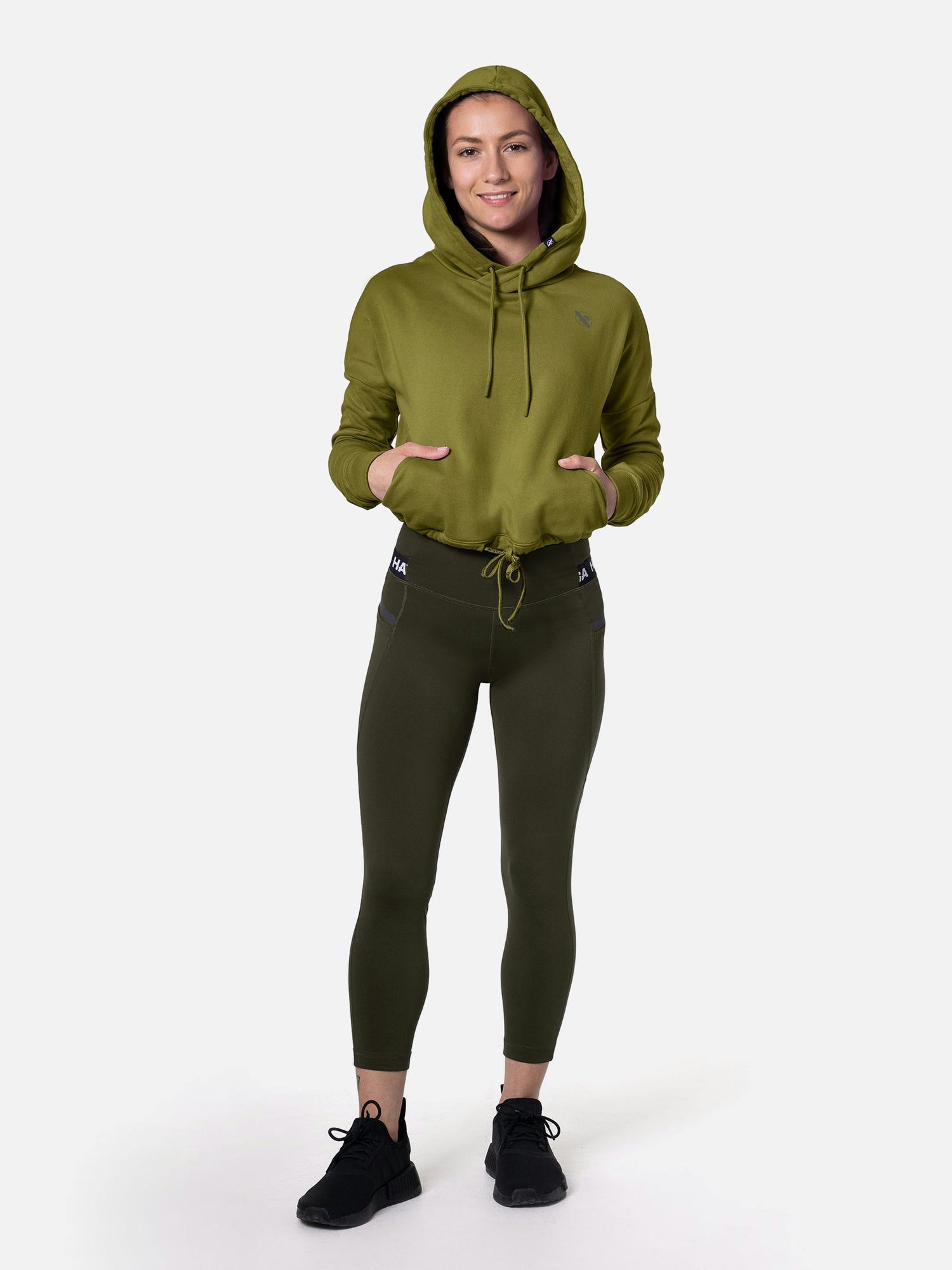 Leggings Hayabusa High Rise 3/4 Mujer – Verde oliva