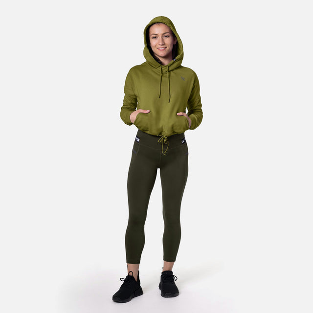 Leggings Hayabusa High Rise 3/4 Mujer – Verde oliva