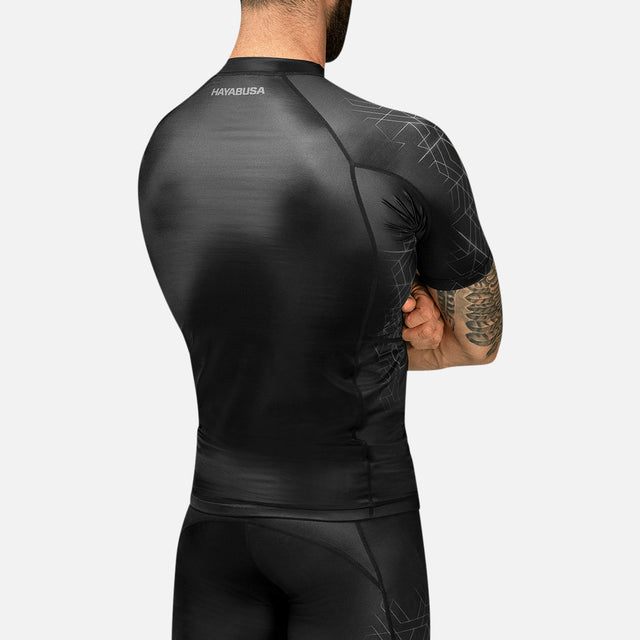Hayabusa Rashguard Geo Kurzarm – Grau