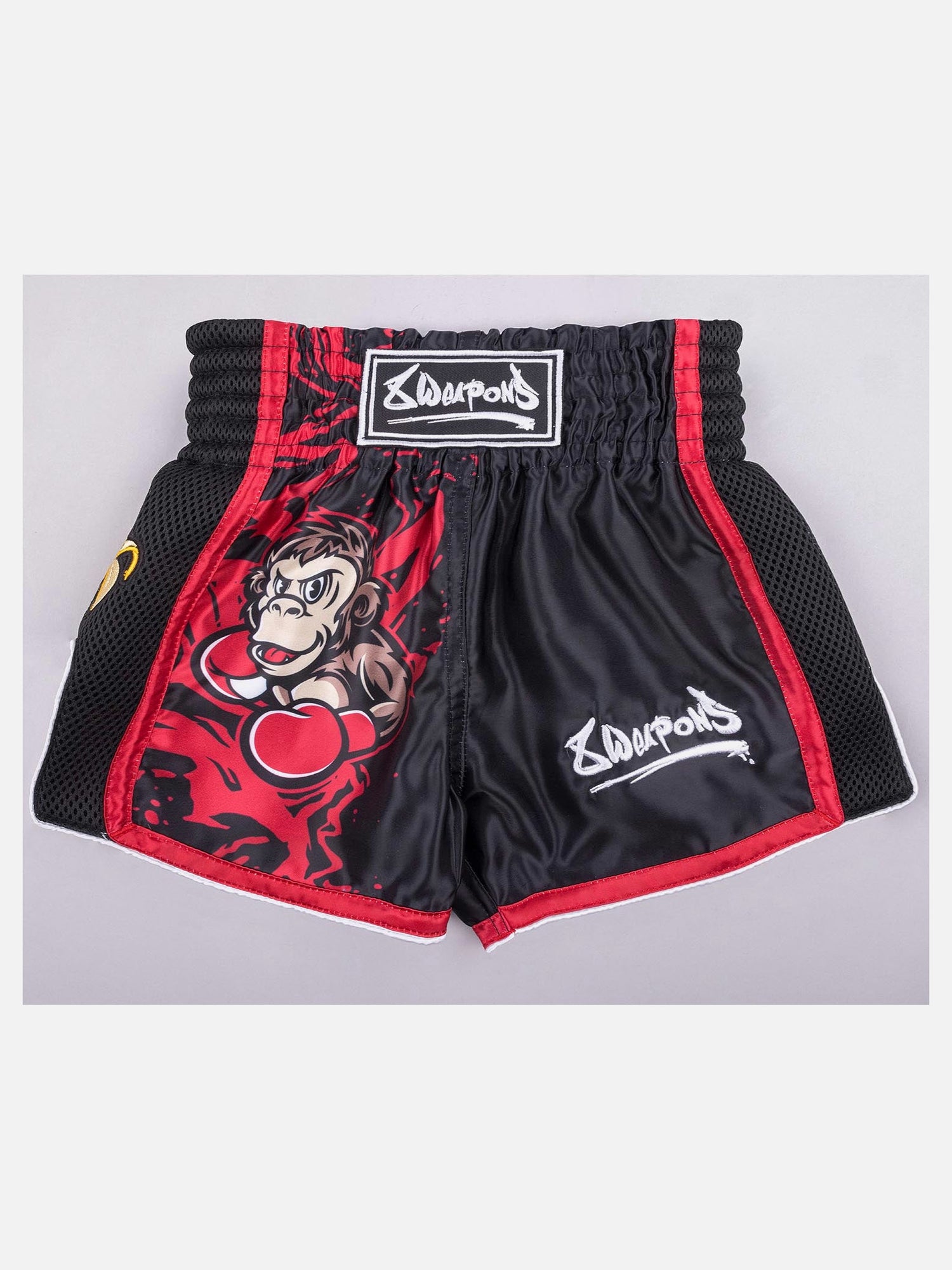 8 WEAPONS Muay-Thai-Shorts Joe – Schwarz/Rot