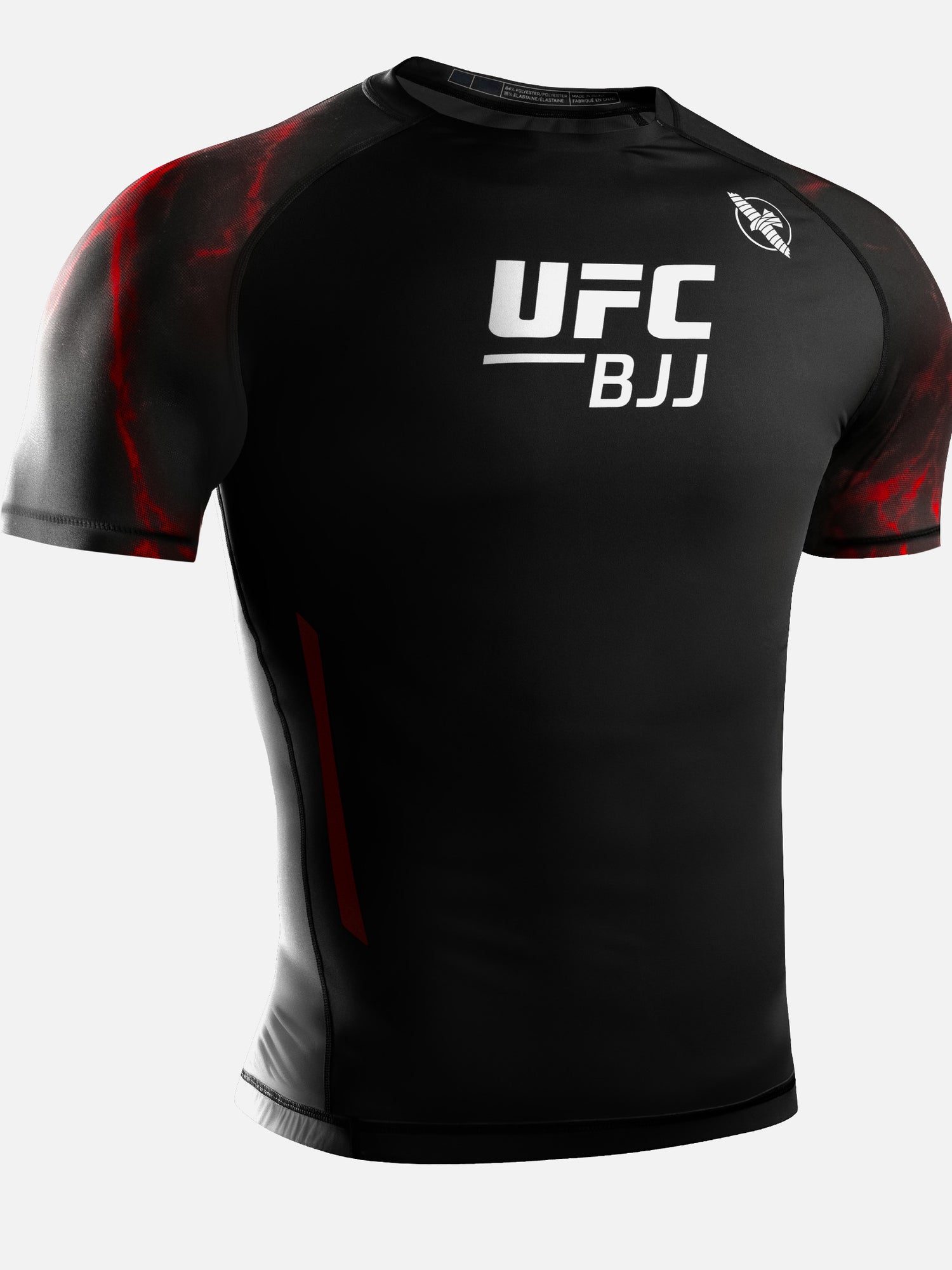 Rashguard Hayabusa x UFC BJJ Maniche Corte – Nero/Rosso