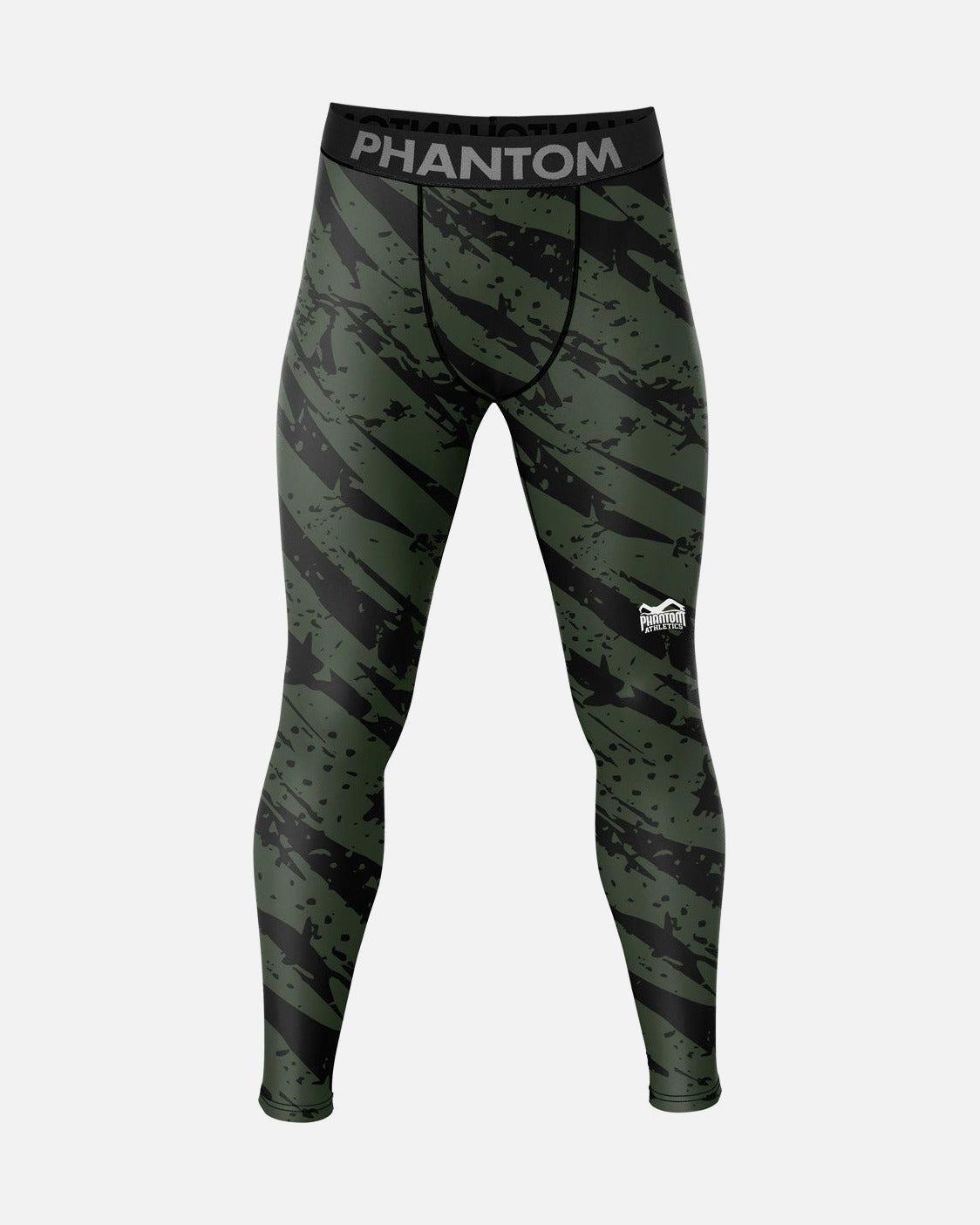 Shorts de compression Phantom Athletics Camo Tiger – Vert armée