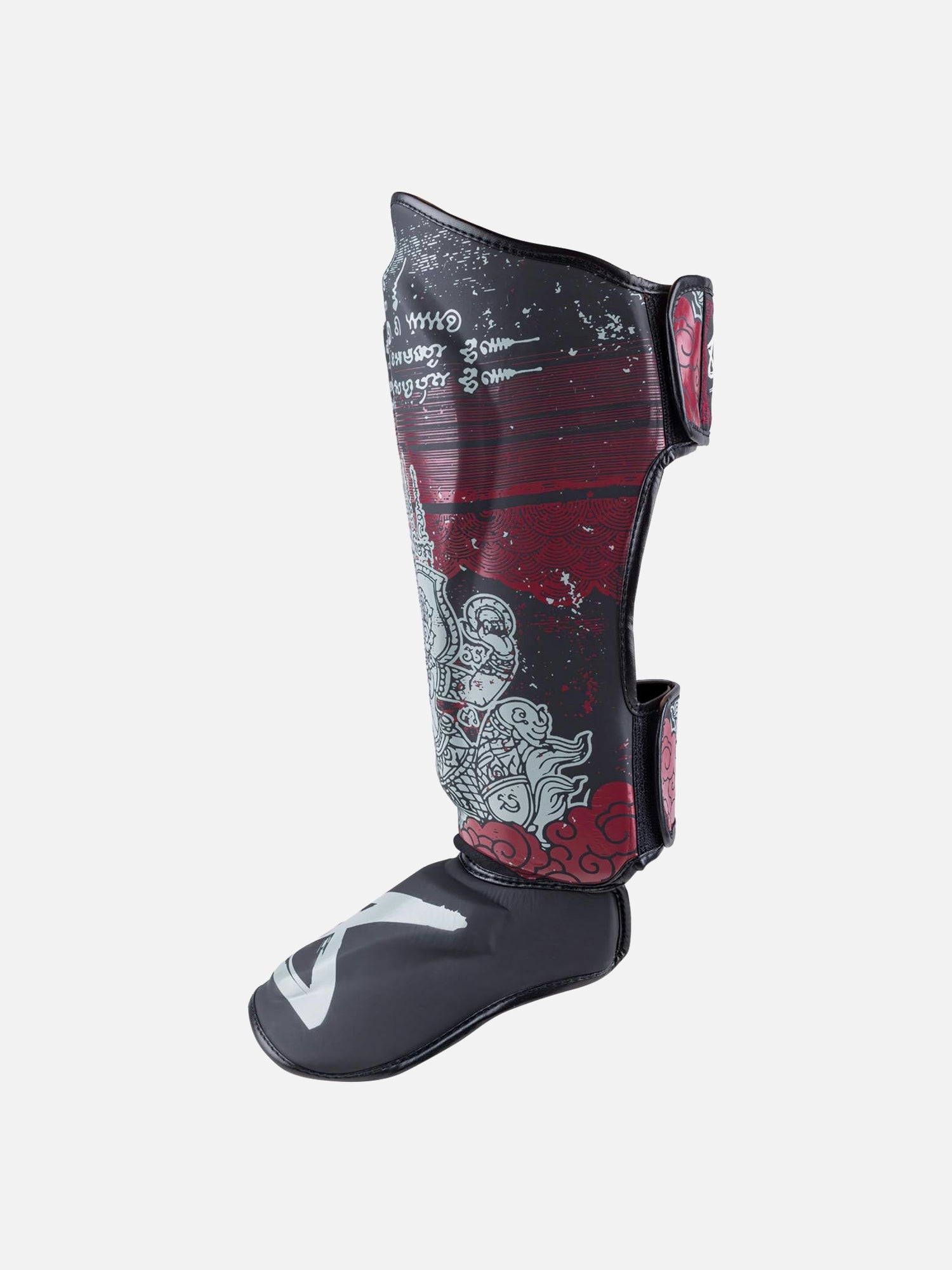 8 WEAPONS Shin guards Hanuman Yant – Black/Red