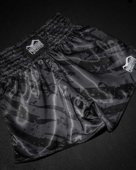 Pantaloncini Muay Thai Phantom Athletics Tiger Camo – Grigio
