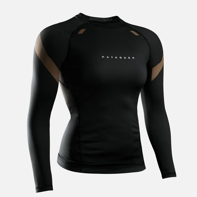 Rashguard Hayabusa Pro Ranked Manga Comprida Mulher – Castanho