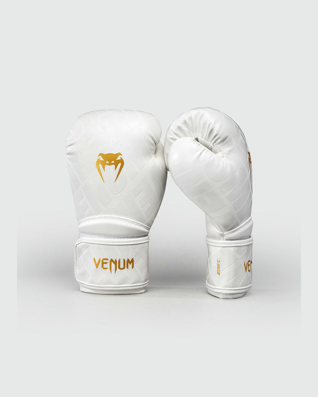 Luvas de boxe Venum Contender 1.5 XT 3D – Branco/Ouro (VENUM-06042-717)