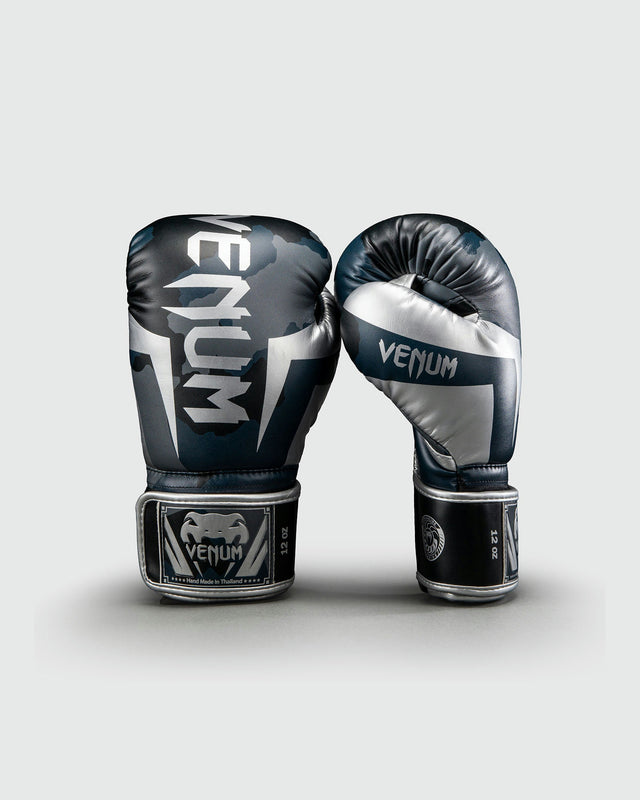 Venum Elite Boxhandschuhe Camo – Dunkelmarineblau/Blau
