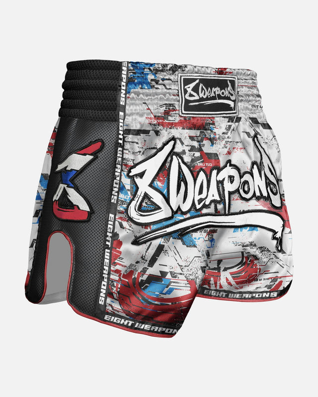 Pantaloncini Muay Thai 8 WEAPONS Cut Like A Blade 2.0 – Bianco