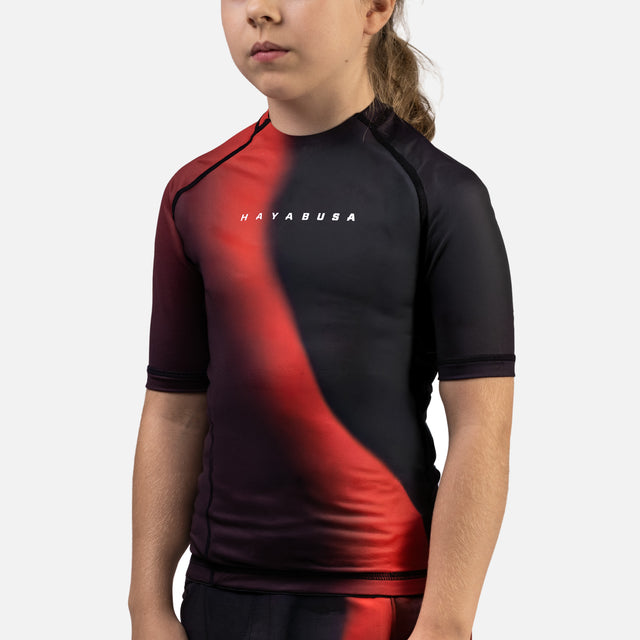 Rashguard Hayabusa Apex Nova manches courtes enfant - Rouge