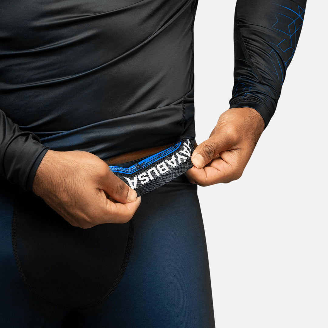 Pantaloncini a compressione Hayabusa Geo – Blu