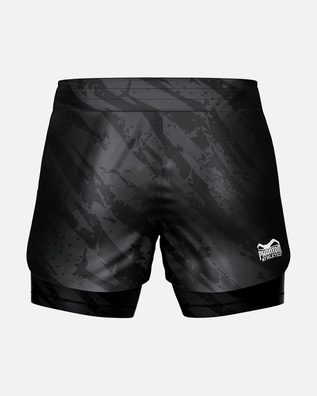 Phantom Athletics MMA Shorts Fusion 2in1 Camo Tiger - Grijs