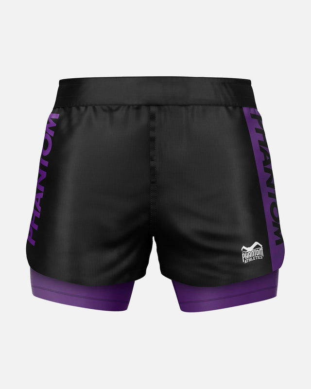 Calções de compressão Phantom Athletics Fusion-R 2in1 Ranked – Preto/Branco