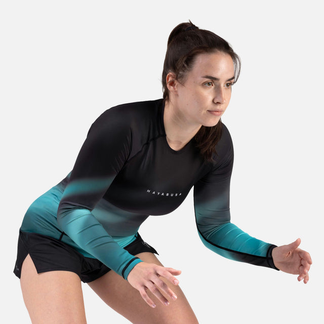 Rashguard Hayabusa Apex Nova Mangas Compridas Mulher - Turquesa