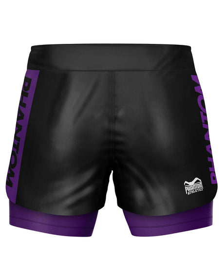 Kompresní kraťasy Phantom Athletics Compressie Shorts Fusion-R 2in1 Ranked – Fialové