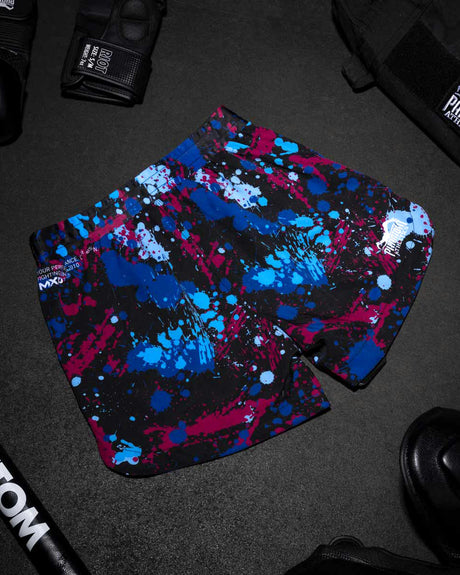 Calções de MMA Phantom Athletics Fusion Splatter – Azul
