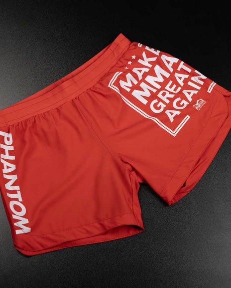 Phantom Athletics MMA Shorts Fusion-R Make MMA Great Again – Red