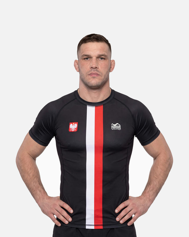 Rashguard Phantom Athletics Team Poland – Černá/Červená/Bílá