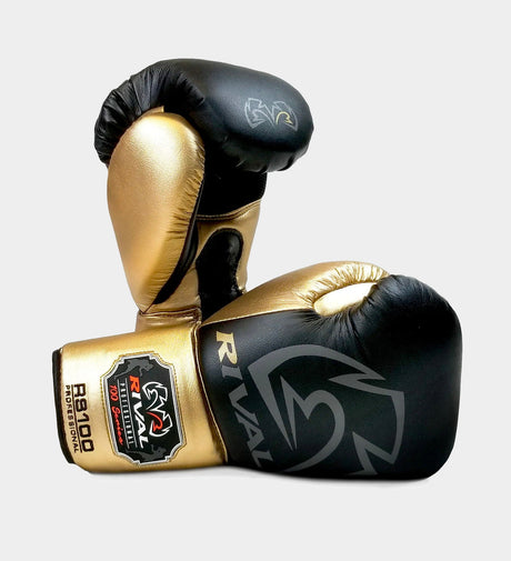 Boxerské rukavice Rival RS100 Professional – Černé/Zlaté