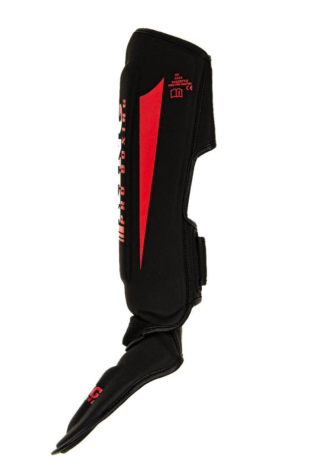 Espinilleras King Pro Boxing Revo – Negro/Rojo