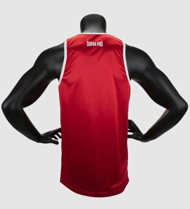 T-shirt Super Pro Boks Tank Top Club – Rosso/Bianco