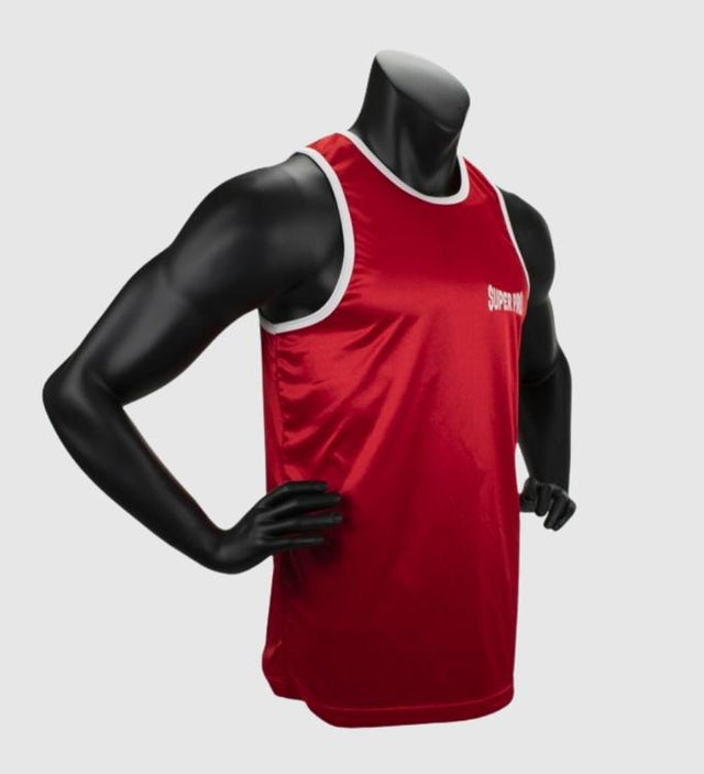 T-shirt Super Pro Boks Tank Top Club – Rosso/Bianco