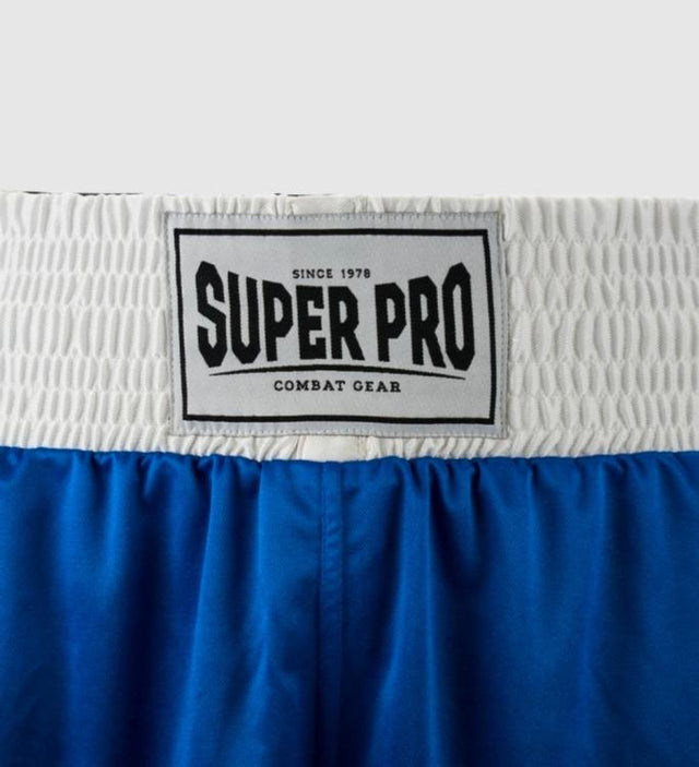 Spodenki bokserskie Super Pro Club – Niebieskie/Białe