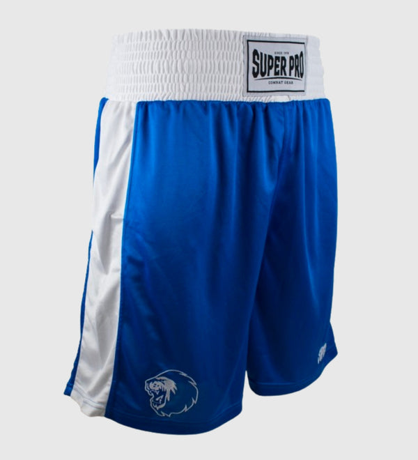 Spodenki bokserskie Super Pro Club – Niebieskie/Białe