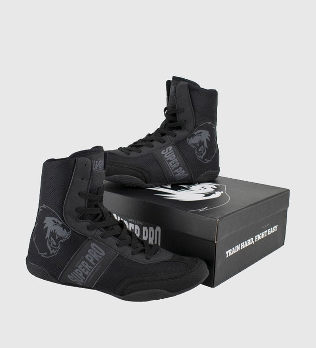 Botas de boxeo Super Pro – Negro – Botas de boxeo