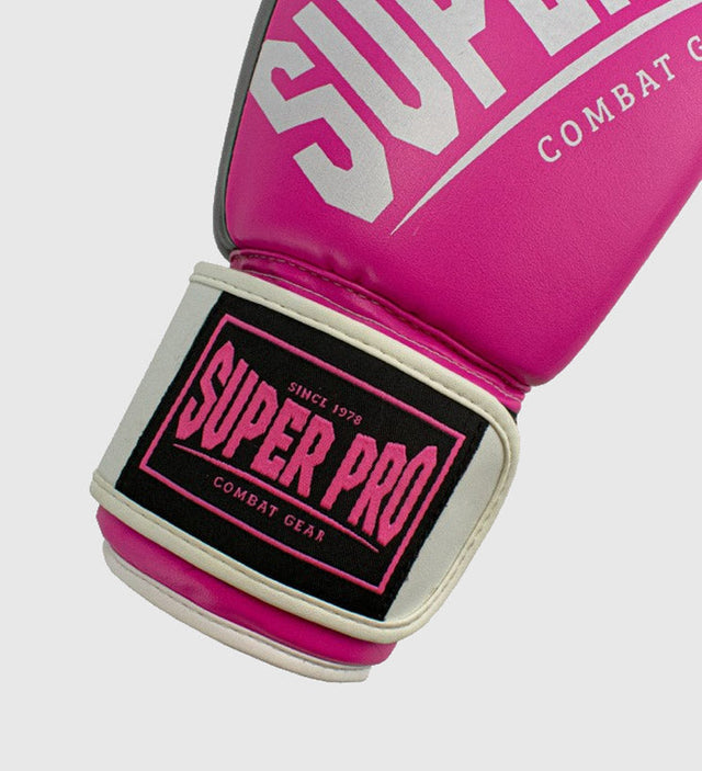 Super Pro Boksehandsker Rebel – Lyserød/Hvid/Sort – Boksehandsker