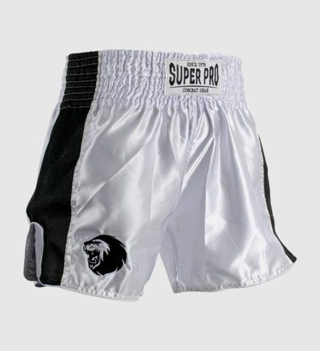 Super Pro Kickboxerské trenky Brave – Bílé/Černé – Trenky