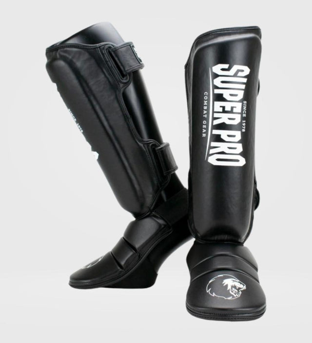Super Pro Benskydd Protector – Svart/Vit – Benskydd