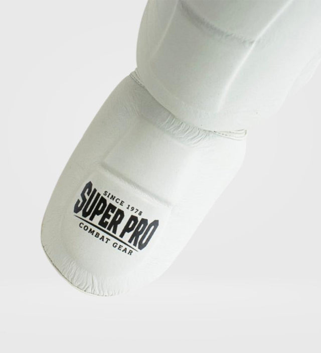 Tibiere Super Pro Kickboks Thai Pro Piele – Alb