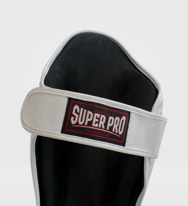 Tibiere Super Pro Kickboks Thai Pro Piele – Alb