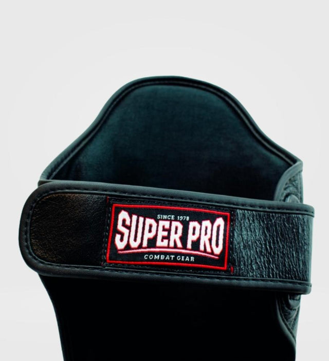 Tibiere Super Pro Kickboks Thai Pro Piele – Negru – Tibiere