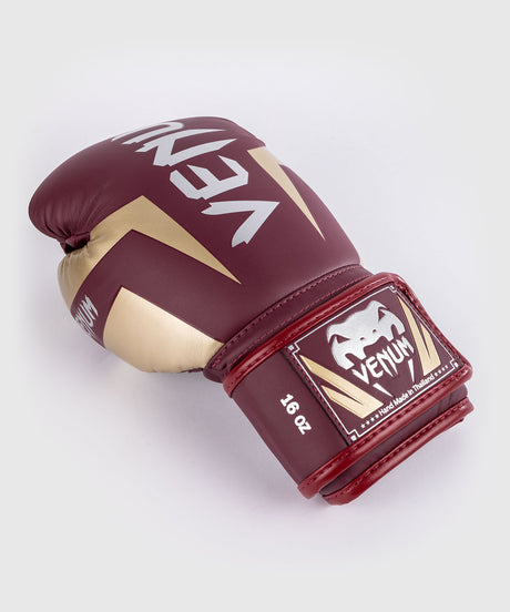 Guantoni da boxe Venum Elite – Borgogna/Oro