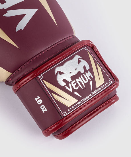 Guantoni da boxe Venum Elite – Borgogna/Oro