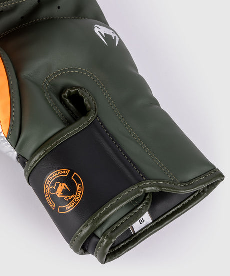 Gants de boxe Venum Elite – Noir/Argent/Kaki